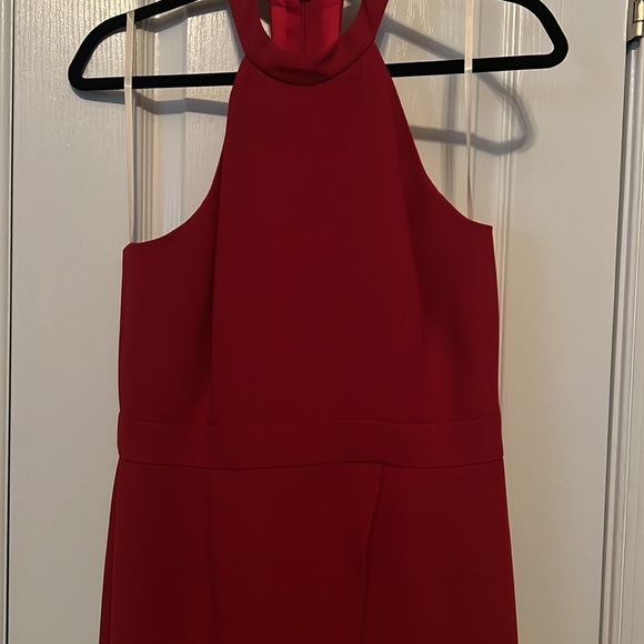 BCBGeneration Vibrant Red Halter Jumpsuit - Picture 4 of 7